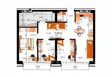 4-к кв. Приморский край, Владивосток ул. Гамарника (75.88 м) - Фото 1