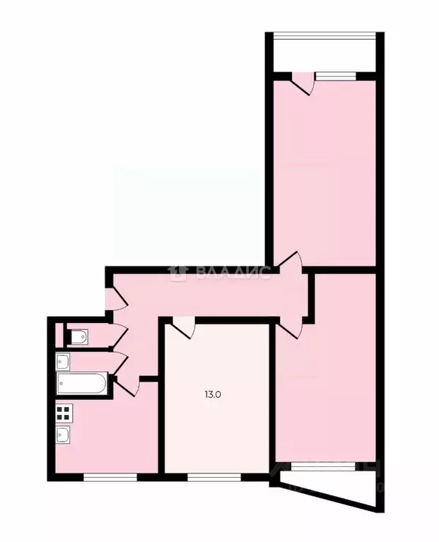 Комната Москва Мичуринский просп., 38 (13.0 м) - Фото 2