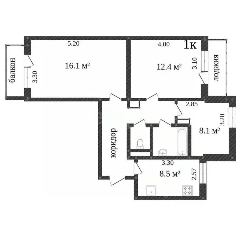 3-к кв. Белгородская область, Белгород 10-й мкр, ул. 60 лет Октября, ... - Фото 2