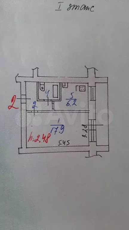 1-к. квартира, 31 м, 1/9 эт. - Фото 1