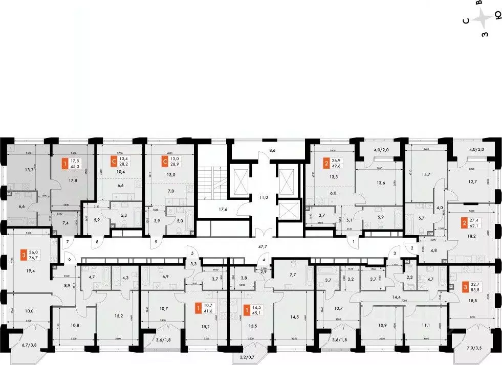 1-к кв. Нижегородская область, Нижний Новгород Черниговская ул. (45.0 ... - Фото 1