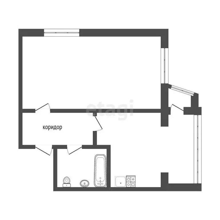 1-комнатная квартира: Петропавловск-Камчатский, проспект Циолковского, ... - Фото 1