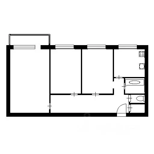 3-к кв. Санкт-Петербург Наличная ул., 36К3 (60.0 м) - Фото 2