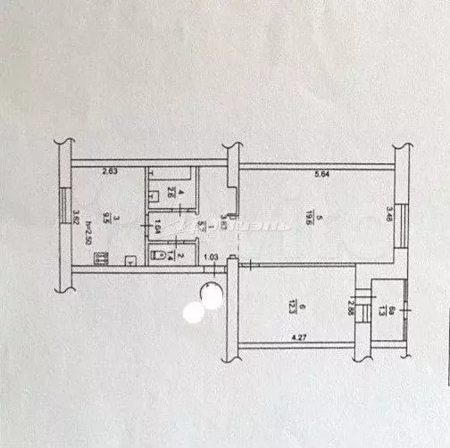 2-к. квартира, 51,1 м, 1/5 эт. - Фото 0