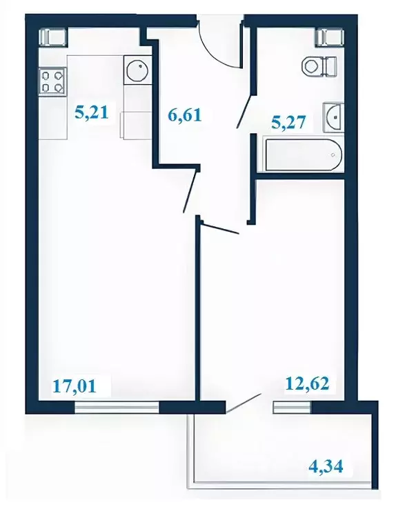 2-к кв. Волгоградская область, Волгоград ул. Клары Цеткин, 1А (48.89 ... - Фото 1