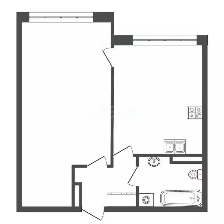 1-к кв. Севастополь ул. Челнокова, 17к1 (38.0 м) - Фото 2
