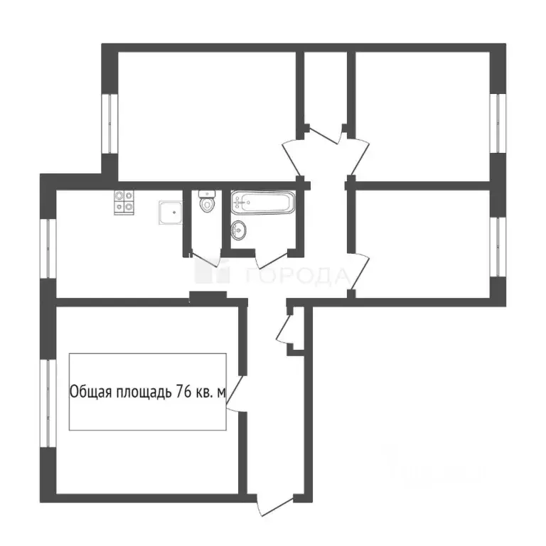 4-к кв. Кемеровская область, Киселевск Весенняя ул., 13 (76.0 м) - Фото 1