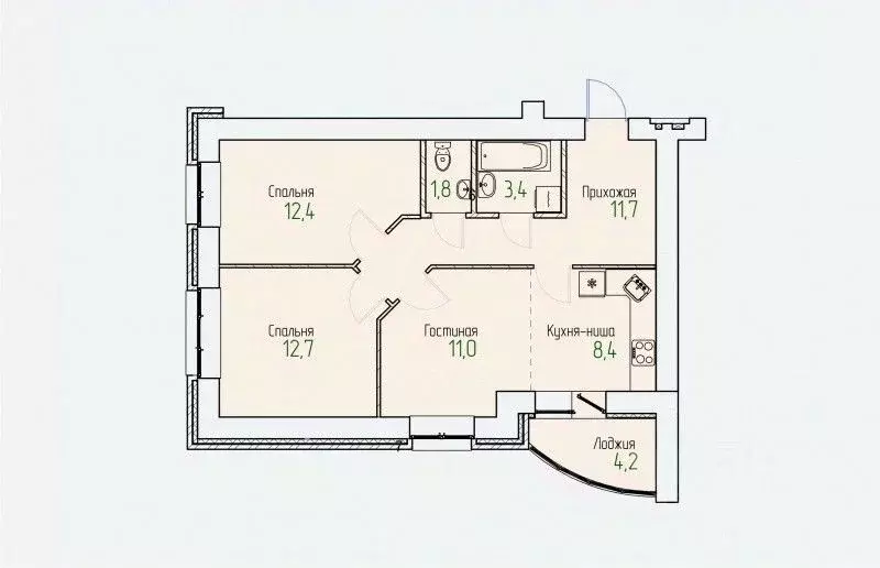 3-к кв. Кировская область, Киров Завода ОЦМ мкр,  (63.6 м) - Фото 0