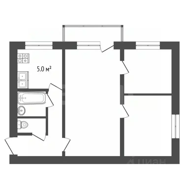 3-к кв. Ставропольский край, Ессентуки ул. Долина Роз (47.8 м) - Фото 2
