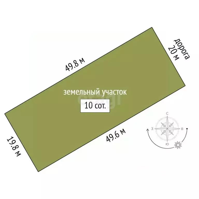 Участок в Тюменская область, Тобольск проезд Школьный (10.0 сот.) - Фото 2