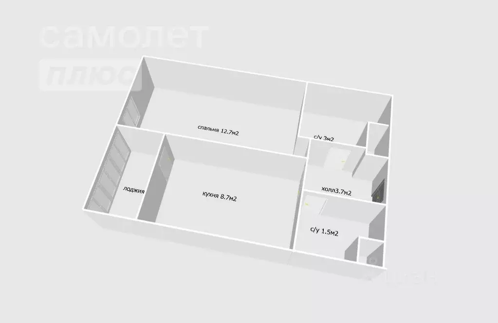 1-к кв. Московская область, Красногорск бул. Космонавтов, 12к1 (33.3 ... - Фото 1