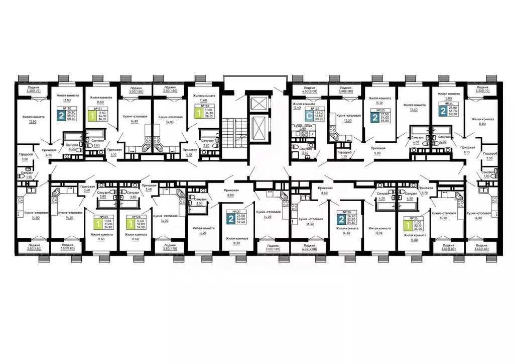 2-к кв. Адыгея, Тахтамукайский район, Яблоновский пгт  (52.4 м) - Фото 2