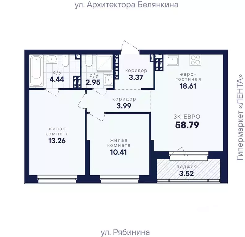2-к кв. Свердловская область, Екатеринбург Академический мкр, ... - Фото 1