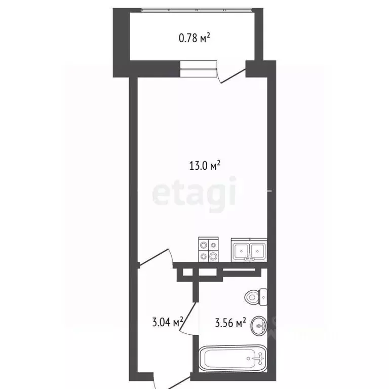 Студия Ярославская область, Ярославль ул. Старая Костромская, 4 (20.38 ... - Фото 2