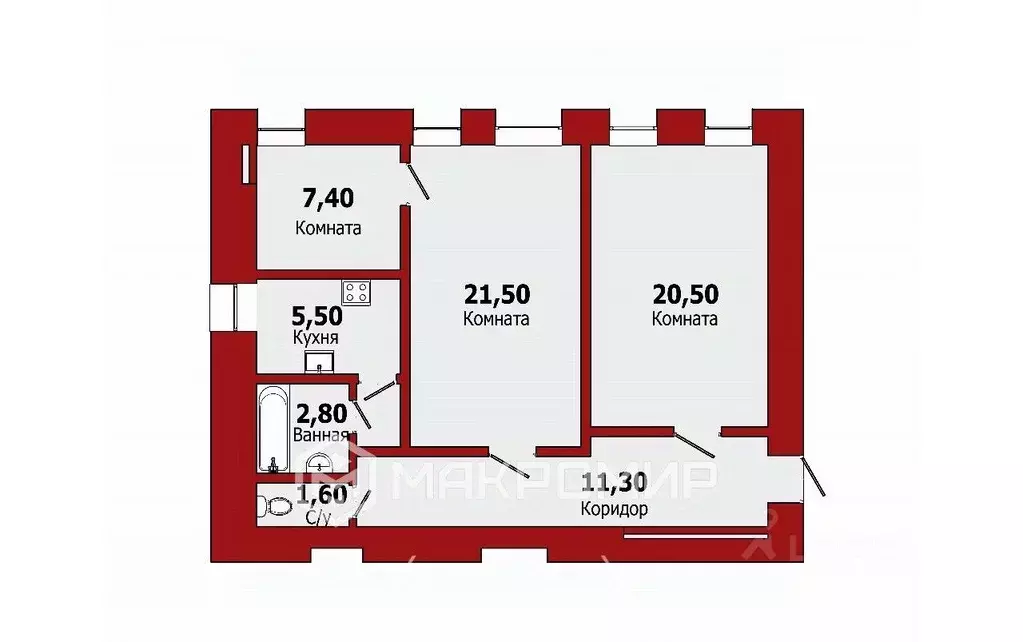 3-к кв. Санкт-Петербург ул. Черняховского, 23 (70.8 м) - Фото 0