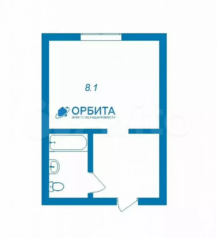 Квартира-студия, 16,7 м, 5/5 эт. - Фото 0
