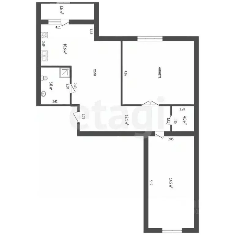 2-к кв. Самарская область, Самара Краснодонская ул., 30а (68.3 м) - Фото 2