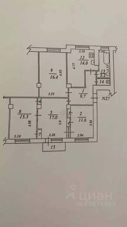 4-к кв. тульская область, тула просп. ленина, 66 (93.0 м) - Фото 1