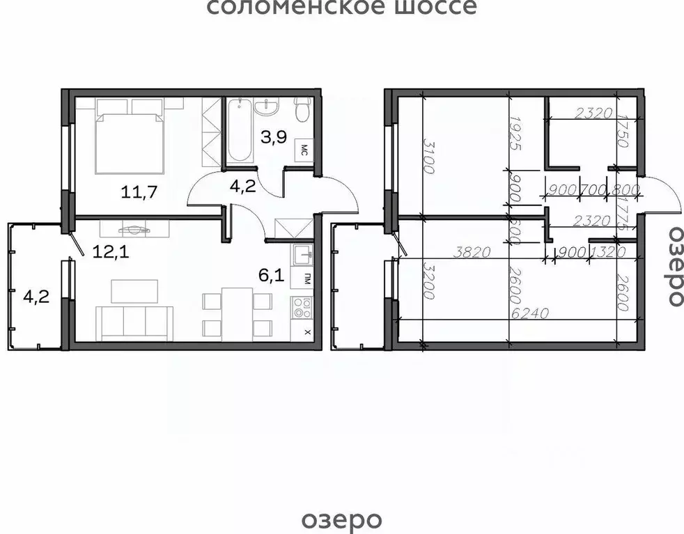 2-к кв. Карелия, Петрозаводск Район Северная промзона, Вороний Наволок ... - Фото 0