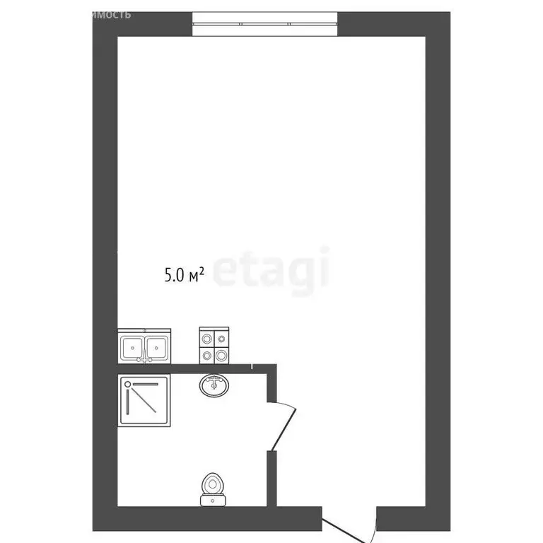 Квартира-студия: село Лермонтово, Приморская улица, 11 (21 м) - Фото 0