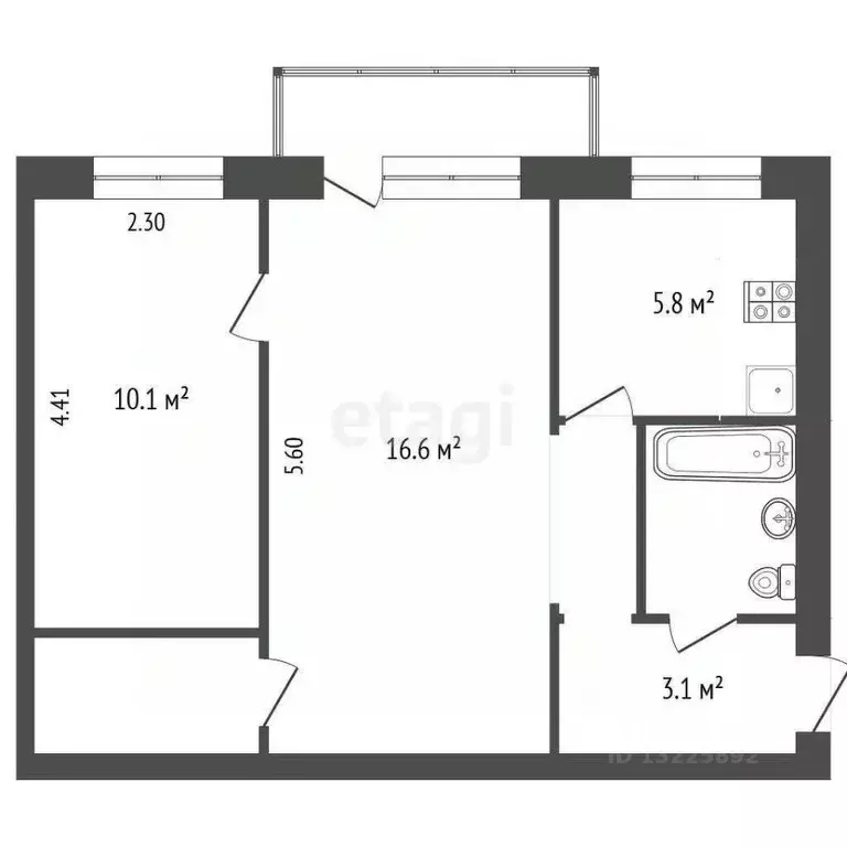 2-к кв. Вологодская область, Вологда ул. Воровского, 37 (43.0 м) - Фото 2