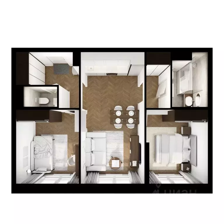 2-к кв. Москва Кронштадтский 9 жилой комплекс, 11.3 (53.5 м) - Фото 1