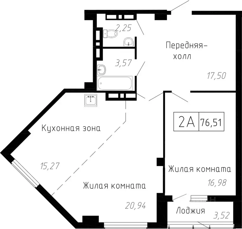 2-к кв. Приморский край, Владивосток ул. Мусоргского, 74к1 (76.3 м) - Фото 0