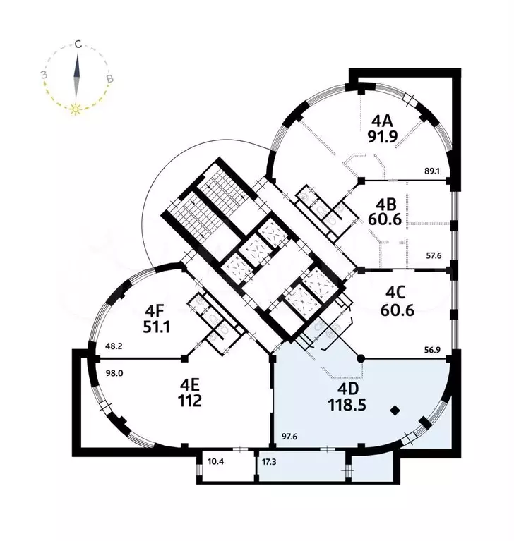 Офис в Бизнес-центре класса А, 133.10 кв.м с НДС - Фото 0