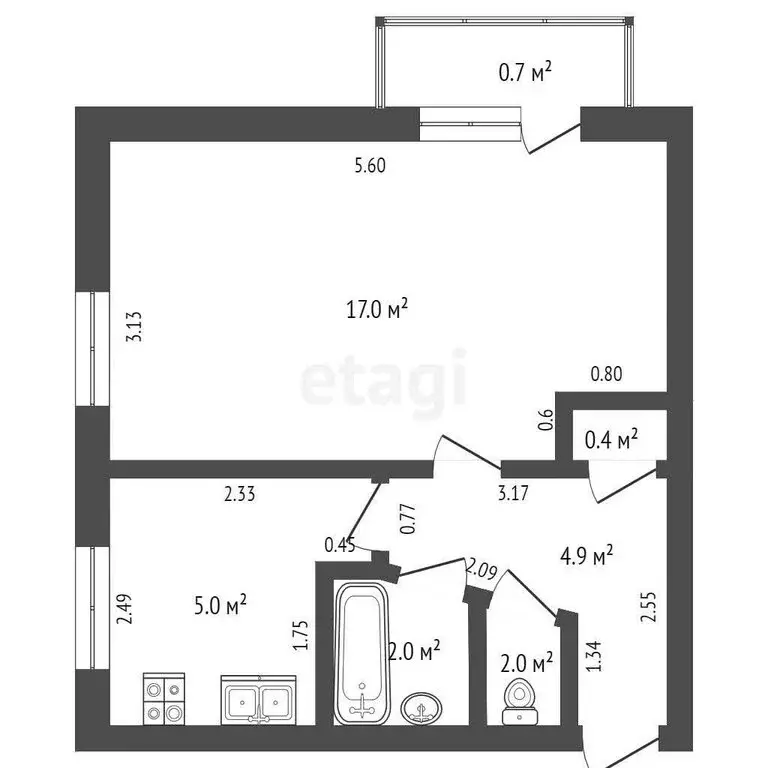 1-комнатная квартира: Саранск, улица Попова, 50 (30 м) - Фото 0