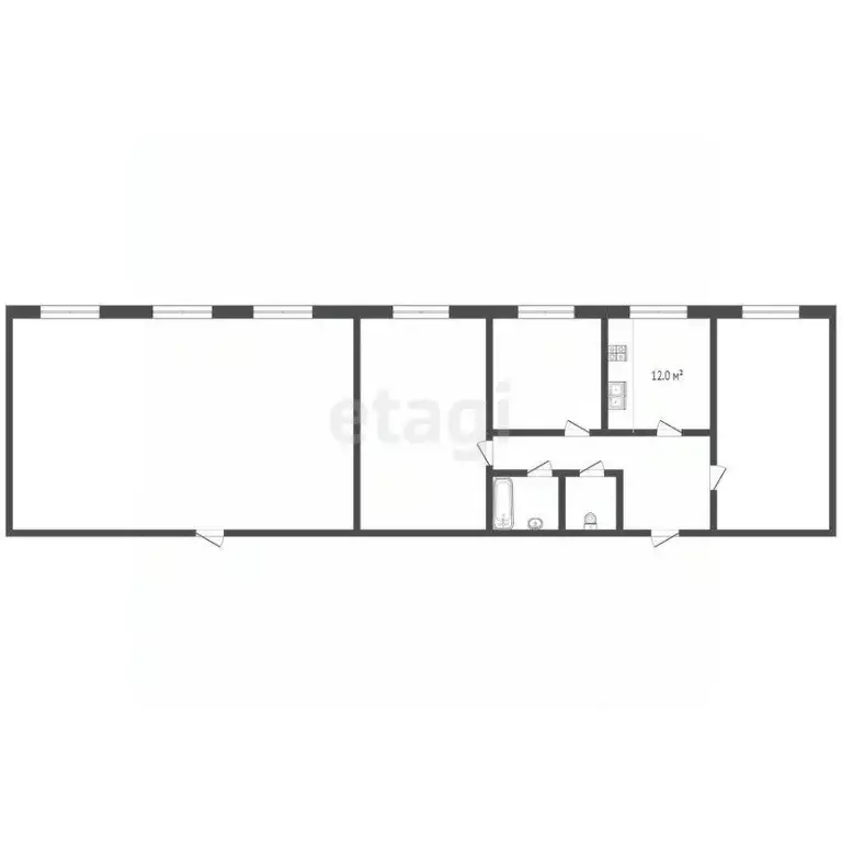 3-к кв. Ульяновская область, Ульяновск Северная ул., 5А (172.2 м) - Фото 1