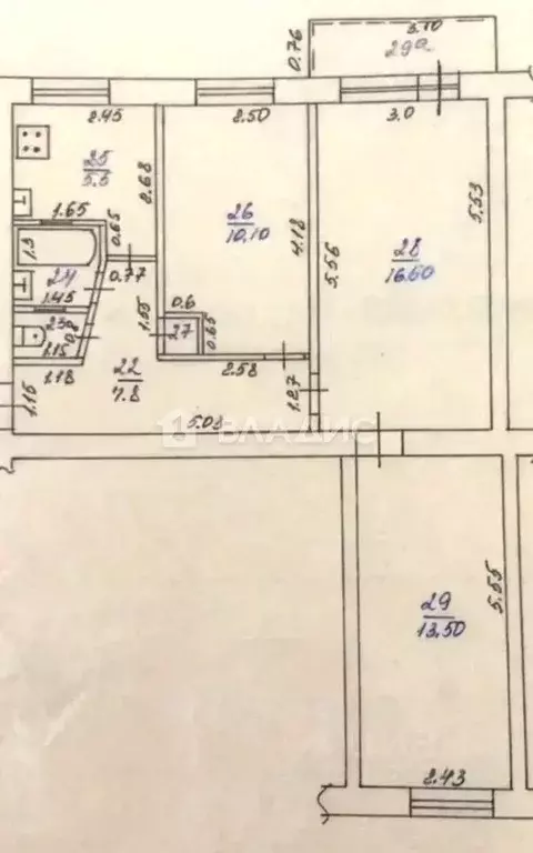 3-к кв. Краснодарский край, Ейск Коммунистическая ул., 49/5 (57.5 м) - Фото 2
