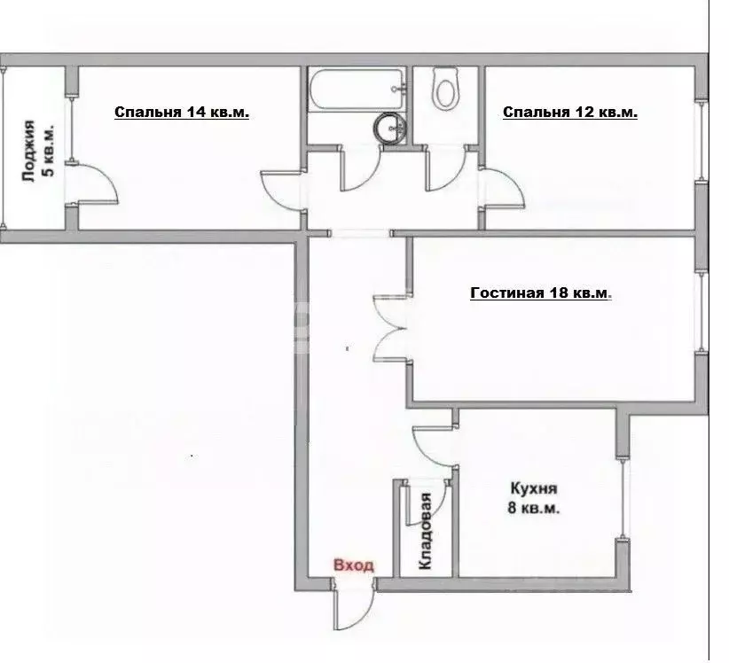 3-к кв. Челябинская область, Челябинск Солнечная ул., 26А (66.1 м) - Фото 1