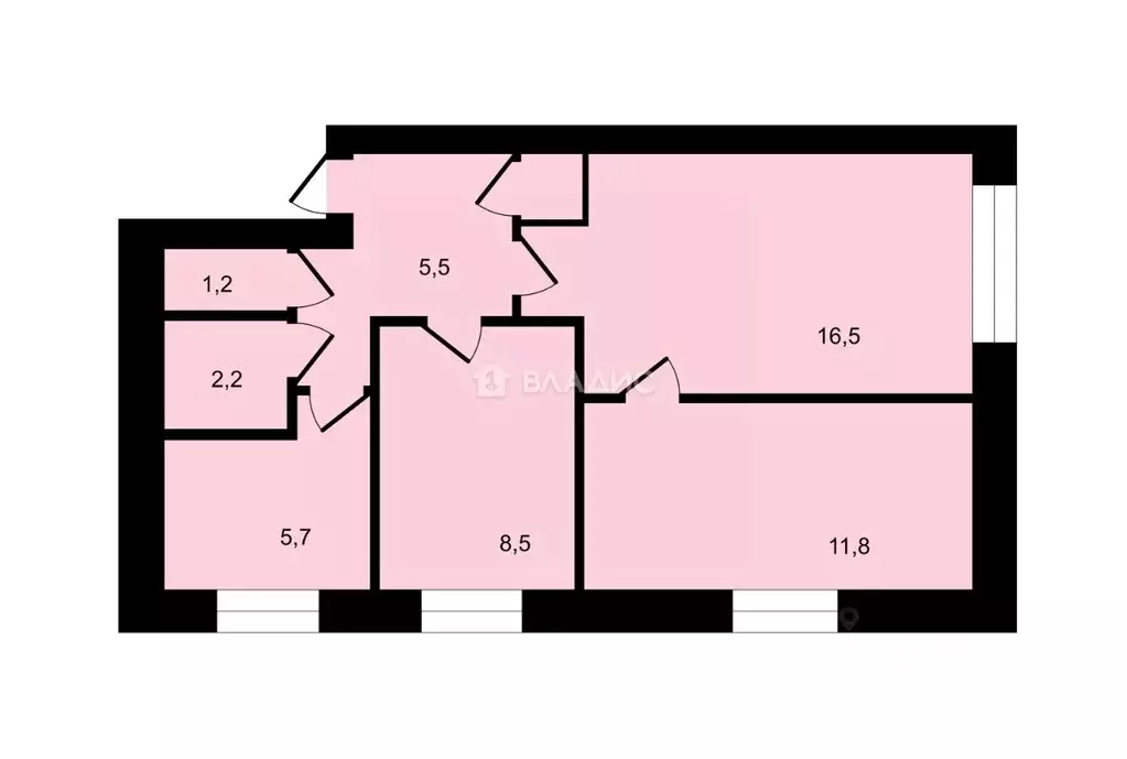 3-к кв. Смоленская область, Смоленск ул. Бакунина, 10В (52.0 м) - Фото 2