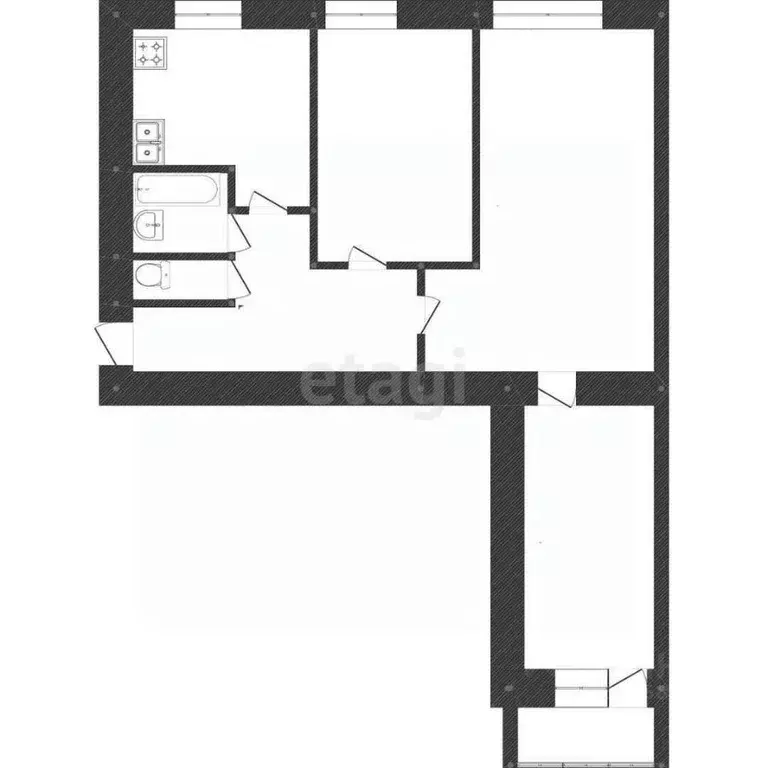 3-к кв. Вологодская область, Вологда Воркутинская ул., 2 (57.3 м) - Фото 1