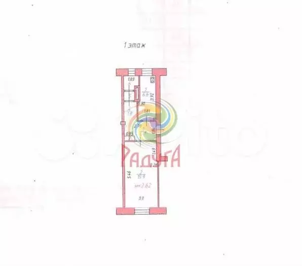 1-к. квартира, 31 м, 1/2 эт. - Фото 0