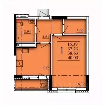 1-к кв. Башкортостан, Уфа Затон-Восточный жилрайон, Паруса жилой ... - Фото 1