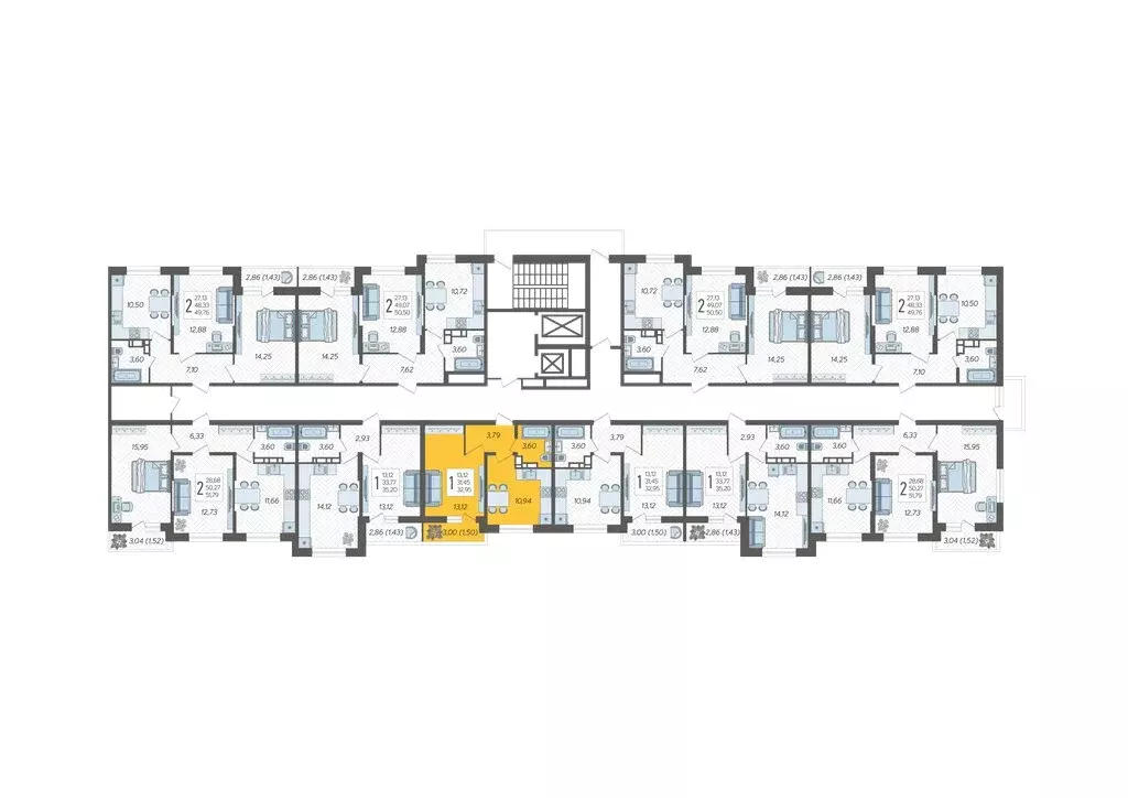 1-комнатная квартира: Краснодар, жилой комплекс Смородина (32.95 м) - Фото 1