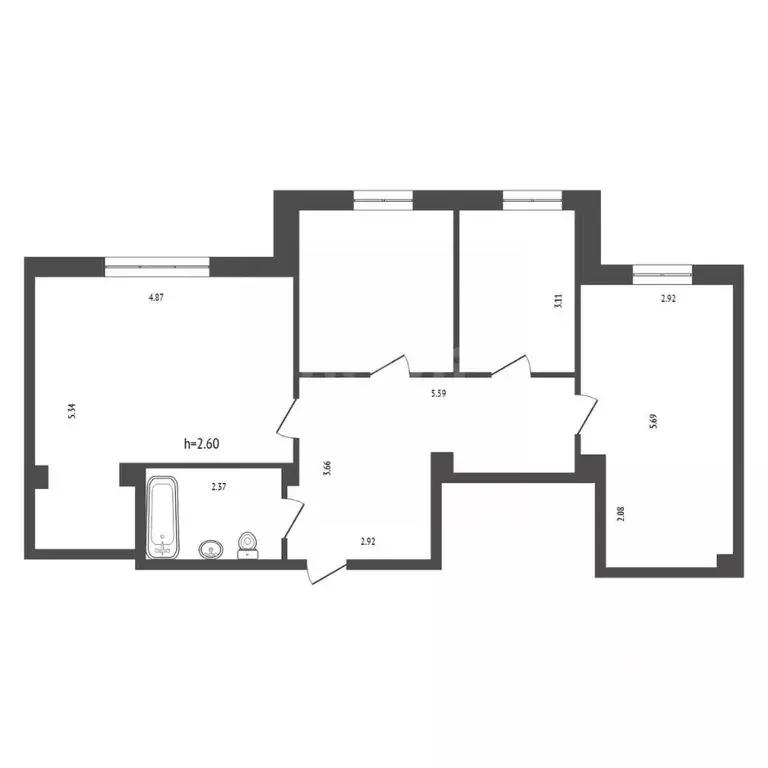 3-к кв. Красноярский край, Красноярск Судостроительная ул., 143 (74.3 ... - Фото 2