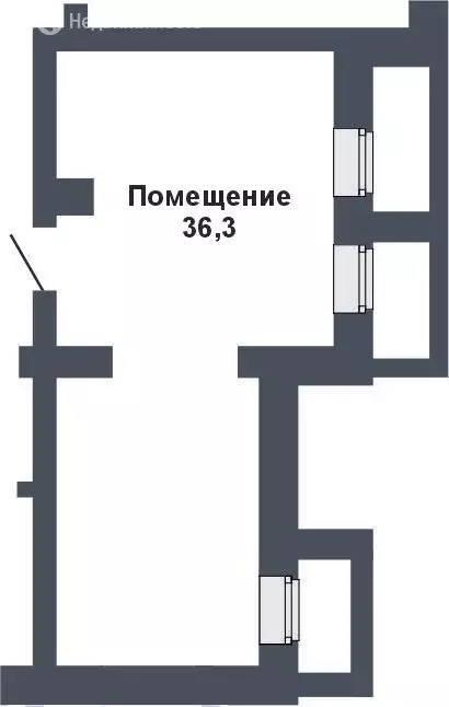 Помещение свободного назначения (36.3 м) - Фото 1