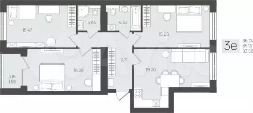 Квартира-студия, 27,1 м, 4/5 эт. - Фото 1