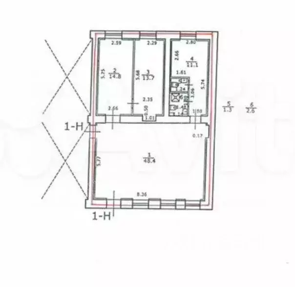 Помещение свободного назначения в Санкт-Петербург ул. Красного ... - Фото 2