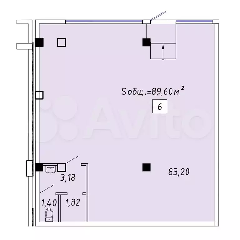 Продам помещение свободного назначения, 89.6 м - Фото 0