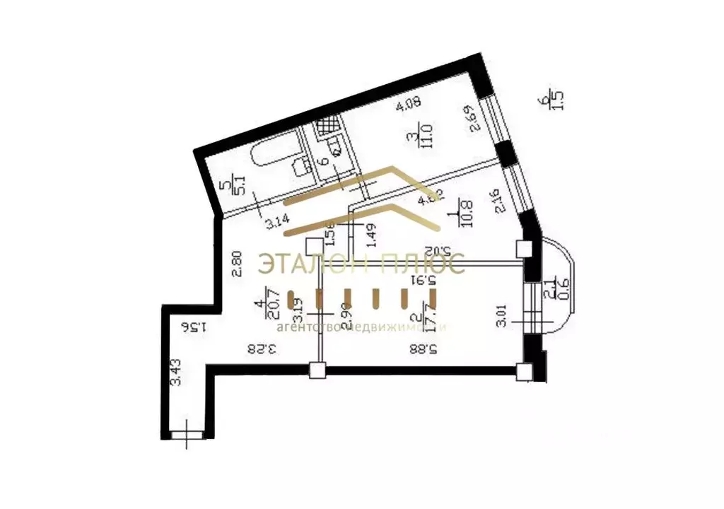 2-к кв. Санкт-Петербург Туристская ул., 10к1 (70.0 м) - Фото 2