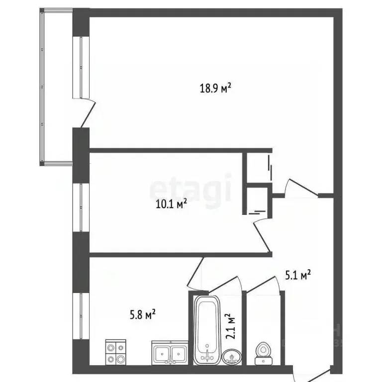 2-к кв. Москва Кленовый бул., 10К3 (43.1 м) - Фото 1