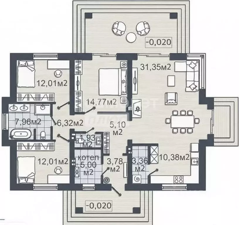 Дом в Алтайский край, Барнаул городской округ, пос. Бельмесево  (99 м) - Фото 2