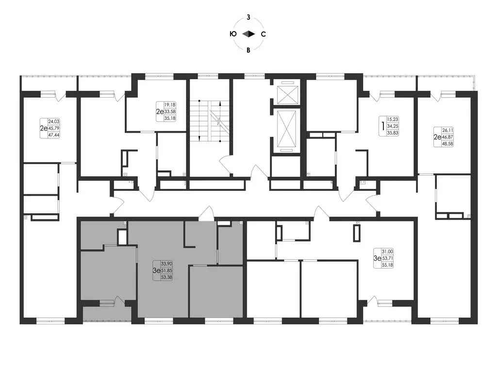 3-комнатная квартира: Воронеж, микрорайон Первое Мая, ЖК Май (53.38 м) - Фото 1