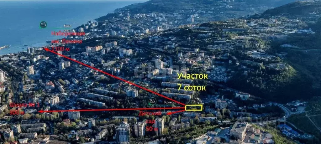 Участок в Крым, Ялта ул. Мисхорская (7.0 сот.) - Фото 0