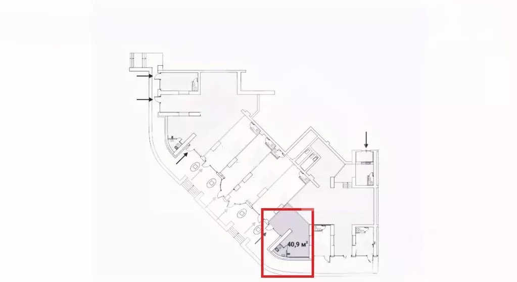 Помещение свободного назначения в Москва Ярцевская ул., 27к1 (41 м) - Фото 2