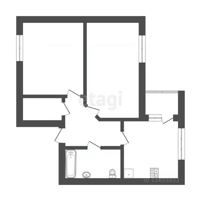 2-к кв. Костромская область, Кострома Заволжская ул., 219 (65.0 м) - Фото 1