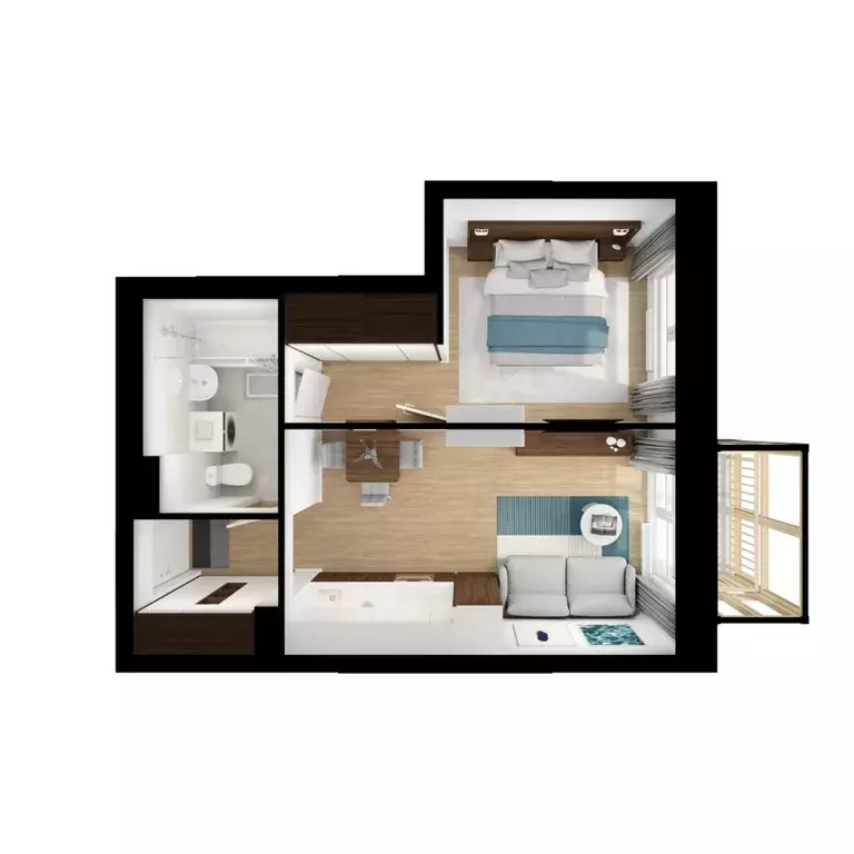 1-к кв. Нижегородская область, Нижний Новгород д. Утечино, Савин Парк ... - Фото 2